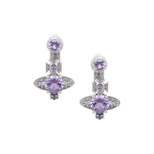 Vivienne Westwood Maitena Brass Earrings Silver/Purple