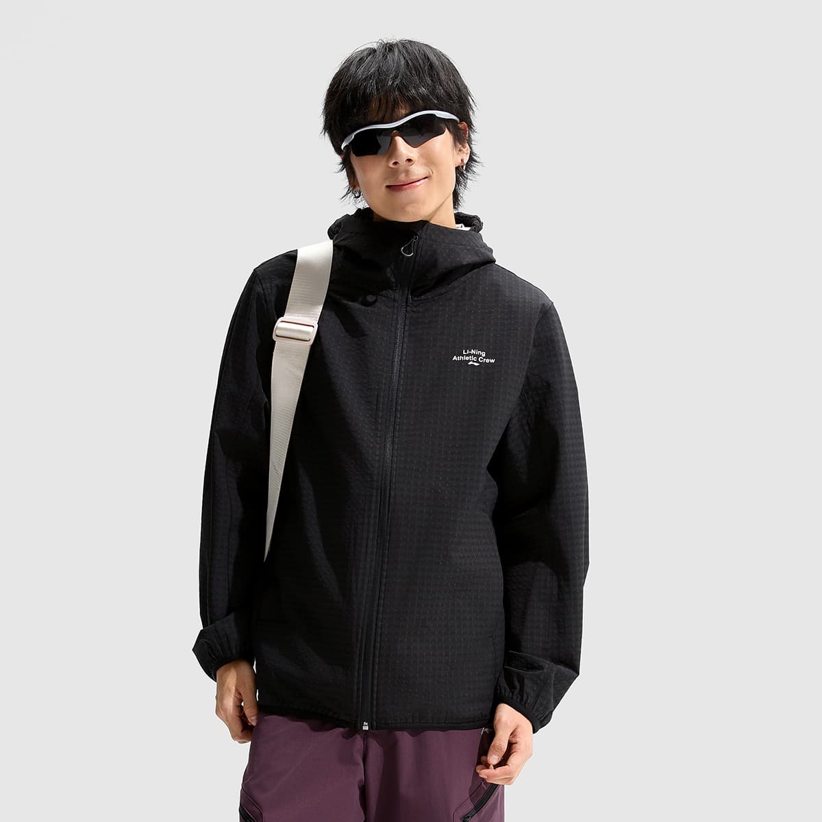 Li Ning Fitness Series Outdoor Cycling Camping Windproof Fleece Lined Adaptive Temperature Control Thermal Hooded