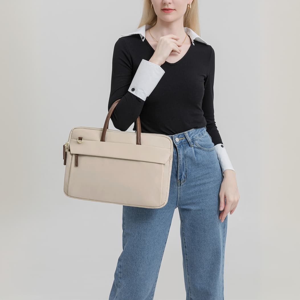 PAYOT Oxford Laptop Bag Apricot/Black