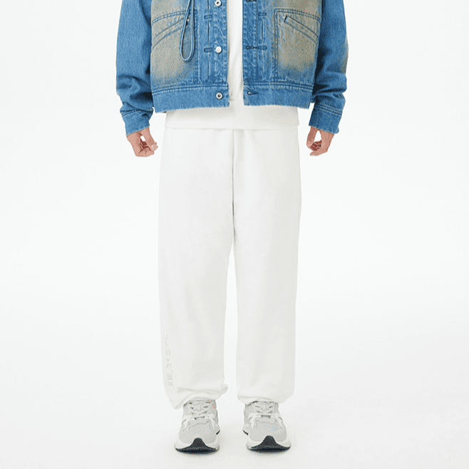 Li Ning 001 Mountains Seas Textile, Split Cow Comfortable Standard White