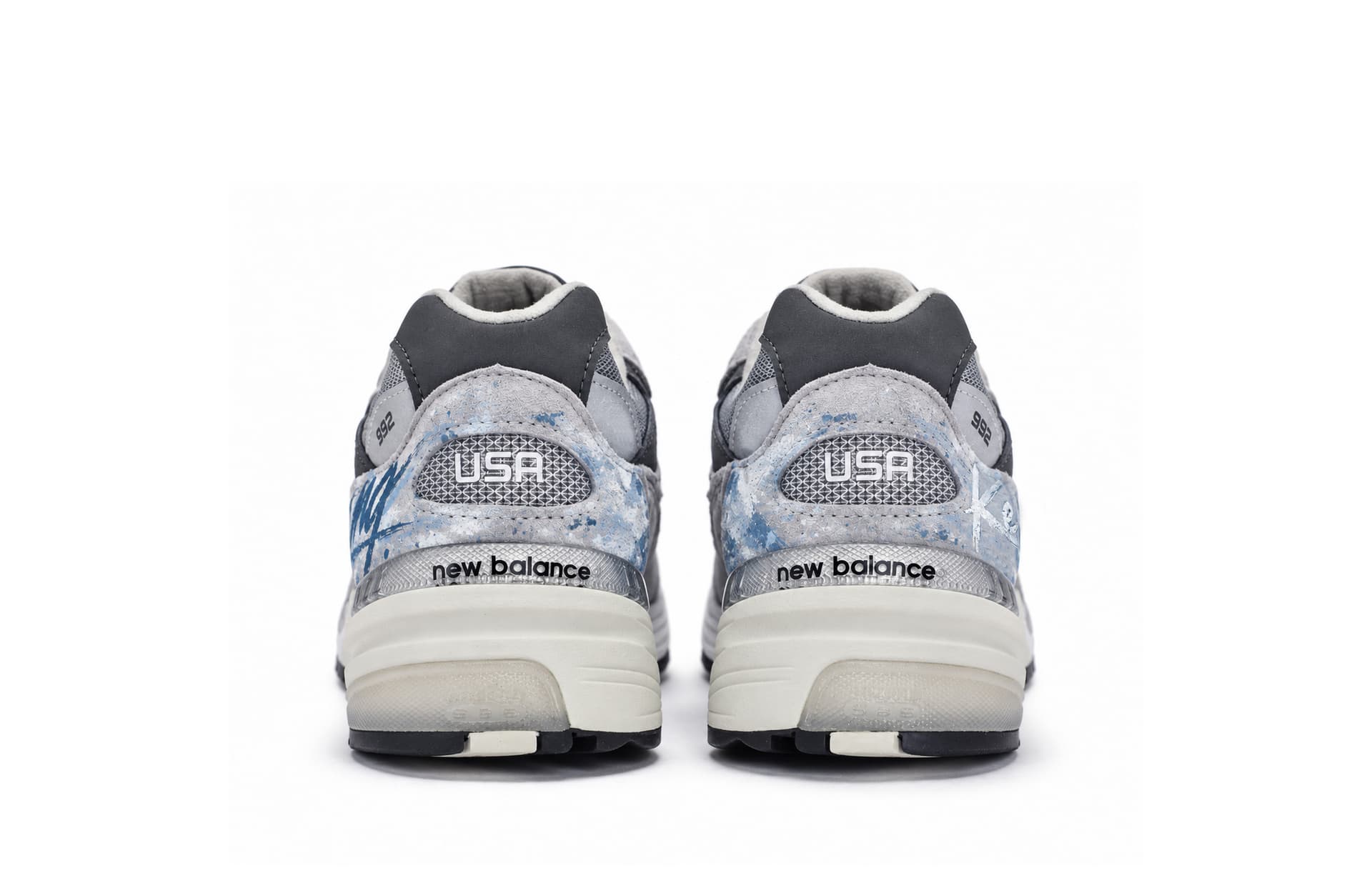 New Balance NB 992 SlipResistant Lowtop Gray White Blue