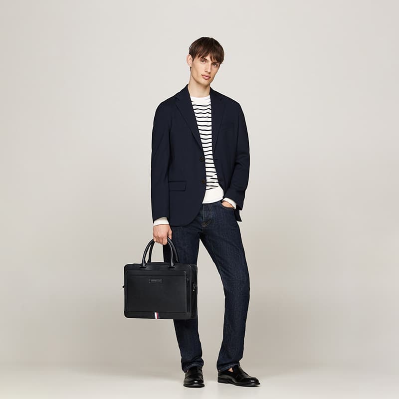 Tommy Hilfiger Artificial Laptop Bag Large Black