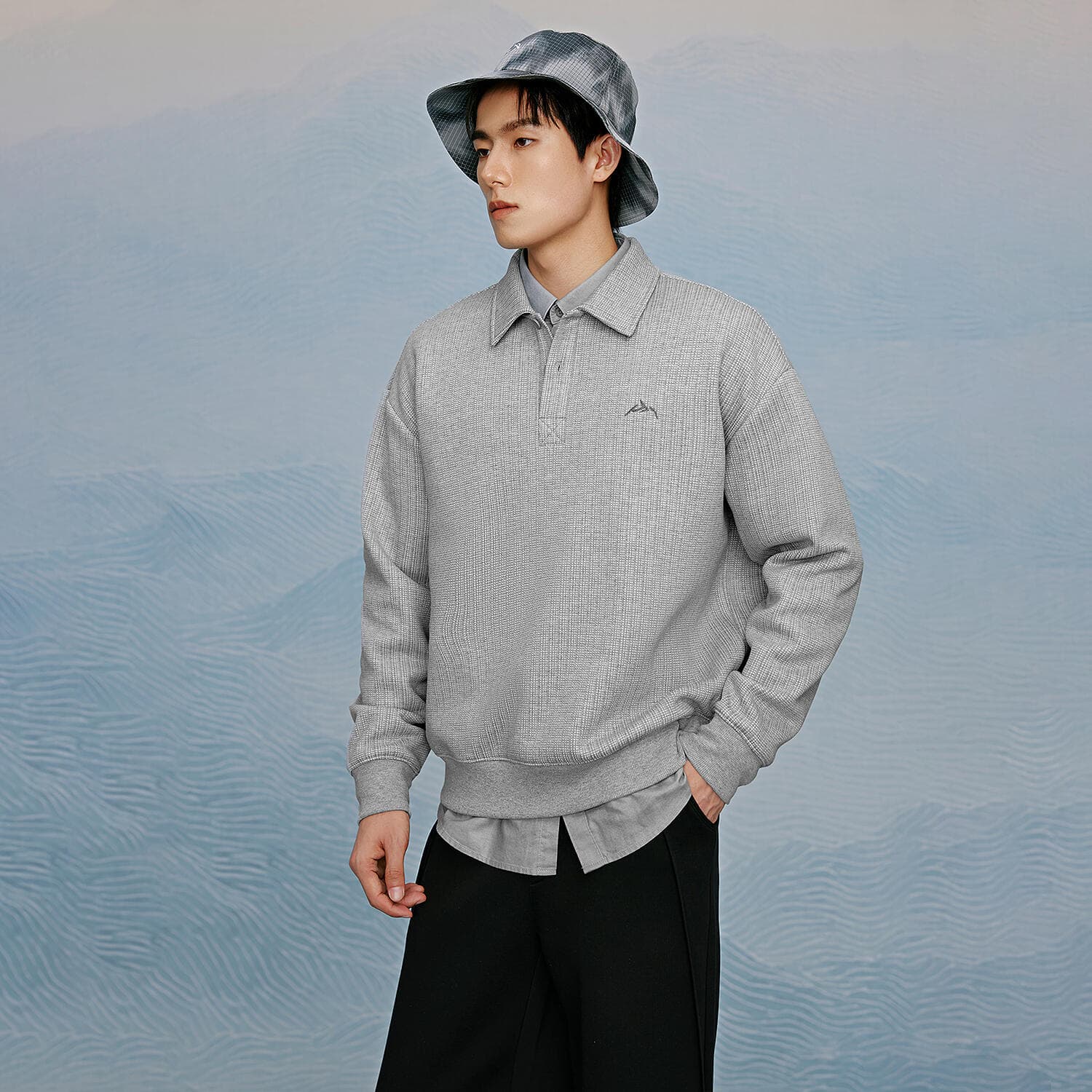 HLA Sweatshirts Lapel Thickened Other