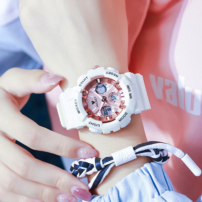 Disney 50m Waterproof Electronic Movement Pink Watch Dial