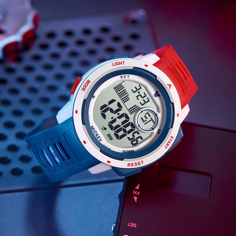 Disney Mickey Series Electronic Movement TPU Strap Watch Gray Dial