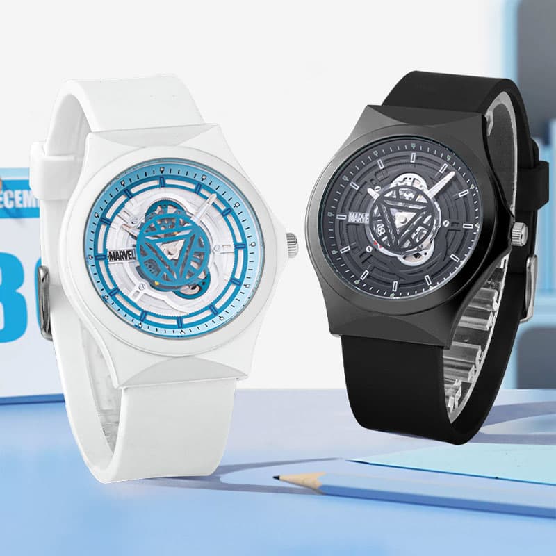 MARVEL Watch Trend High School Students Wrist Watch Quartz Movement Silicone Strap Watch
