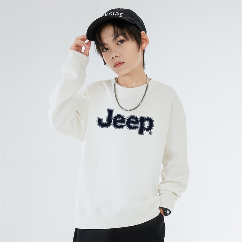 Jeep Grade School Sweatshirts Crew Neck Moderate