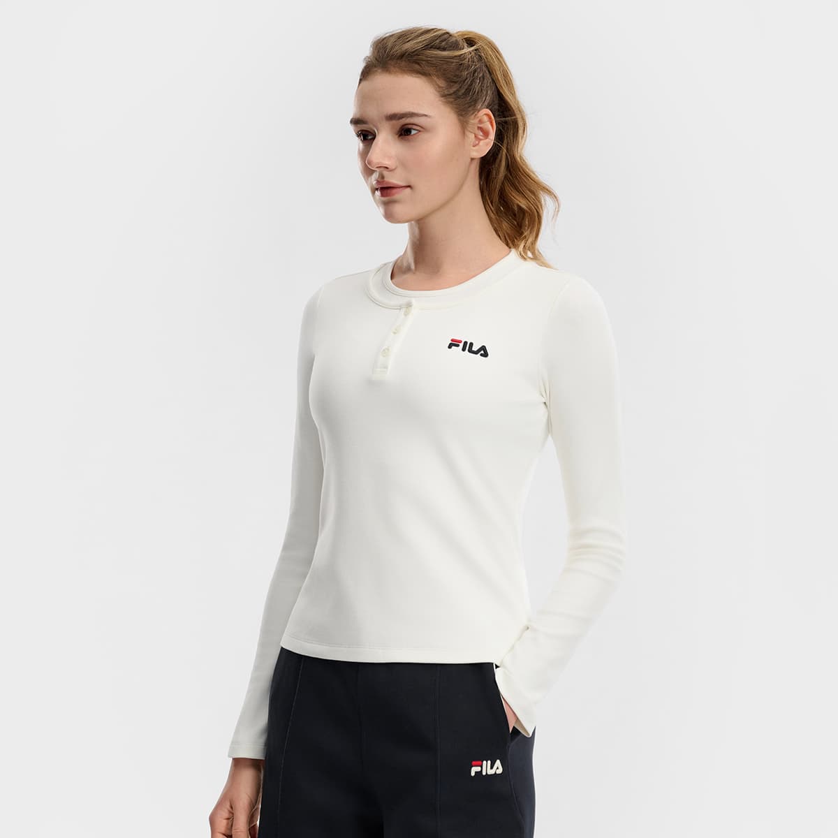 FILA Tennis T Shirt Cloud Peak White