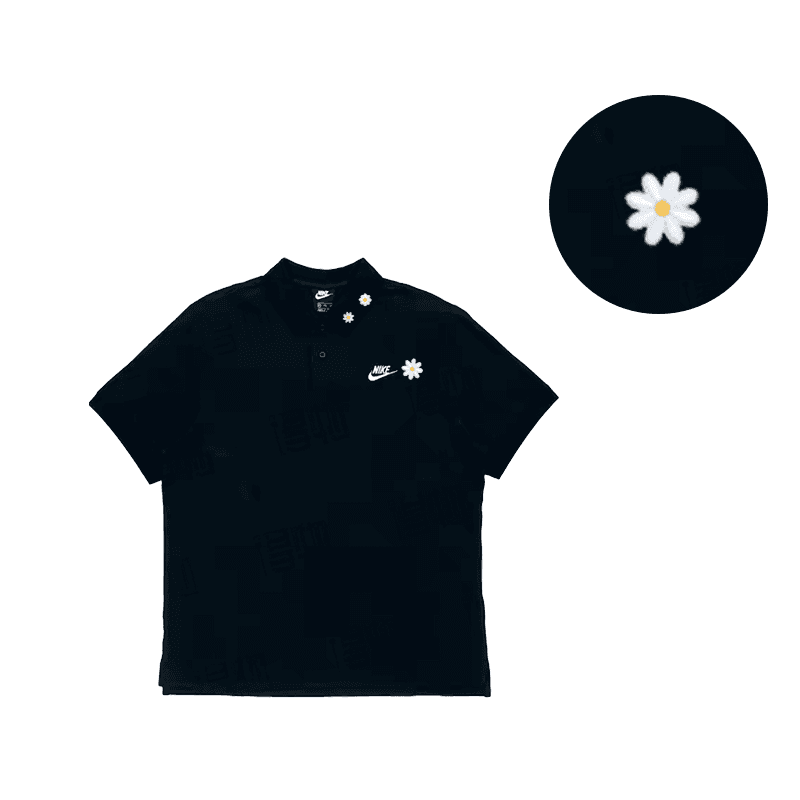 Nike Polo Shirts Black Polo Collar Moderate Straight Fit