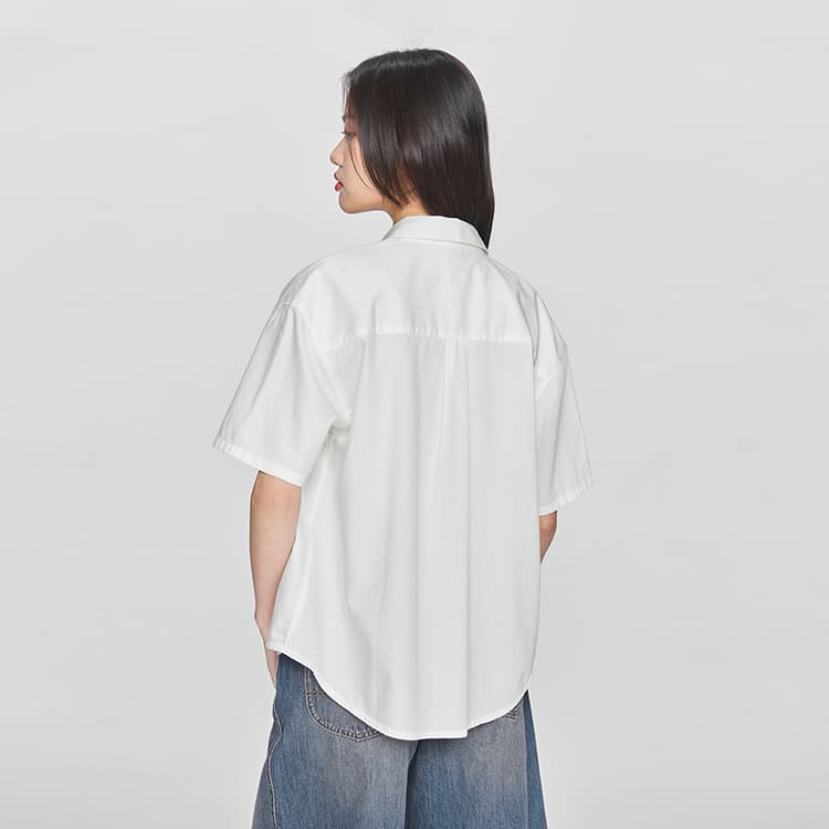 Lee Shirts White Lapel Moderate Shirt