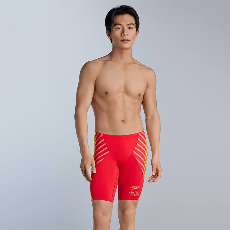 Speedo Five point Knee length Swimming Trunks Red