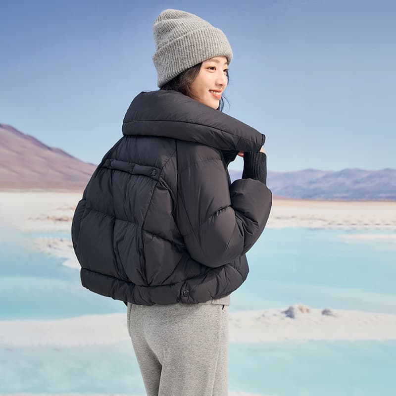 XIANGYING Puffy Down Jacket Black