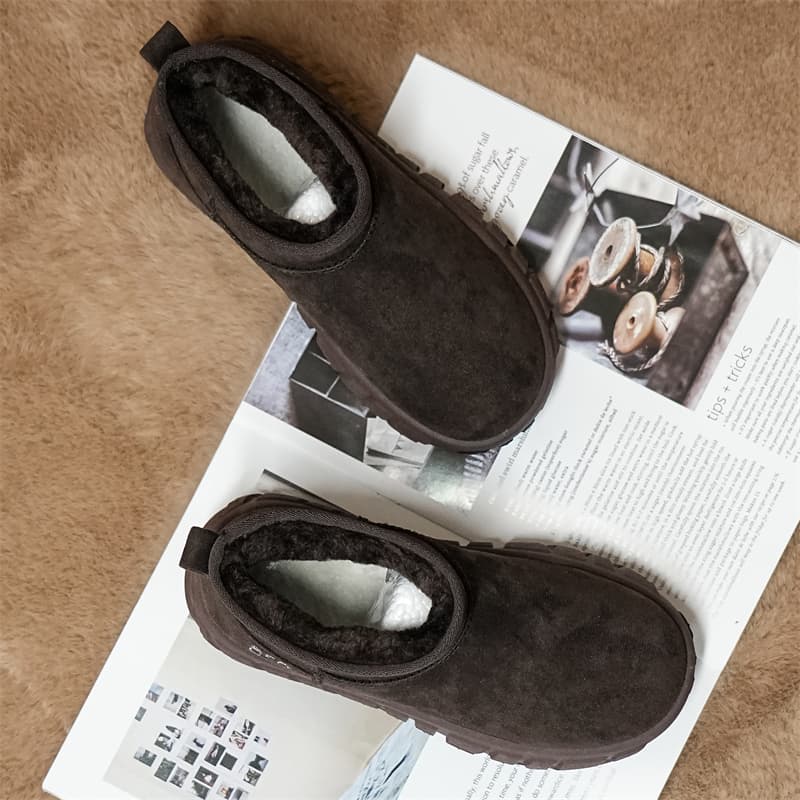 RENBEN1986 Winter Tire Bottom Thickened Fleece Lined Thermal Shoe Short