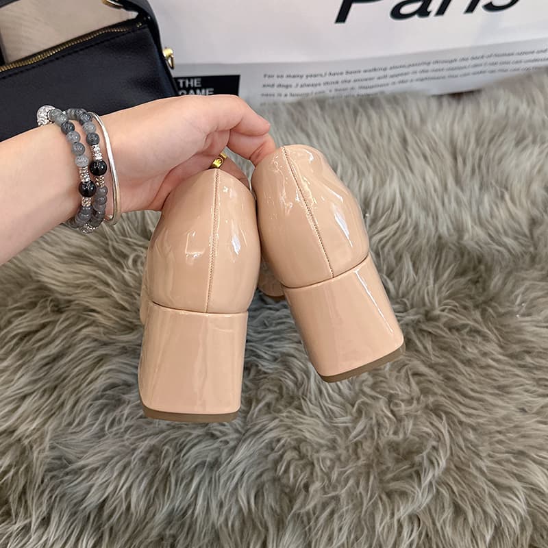 WALIBU Chunky Heel 9cm Nude