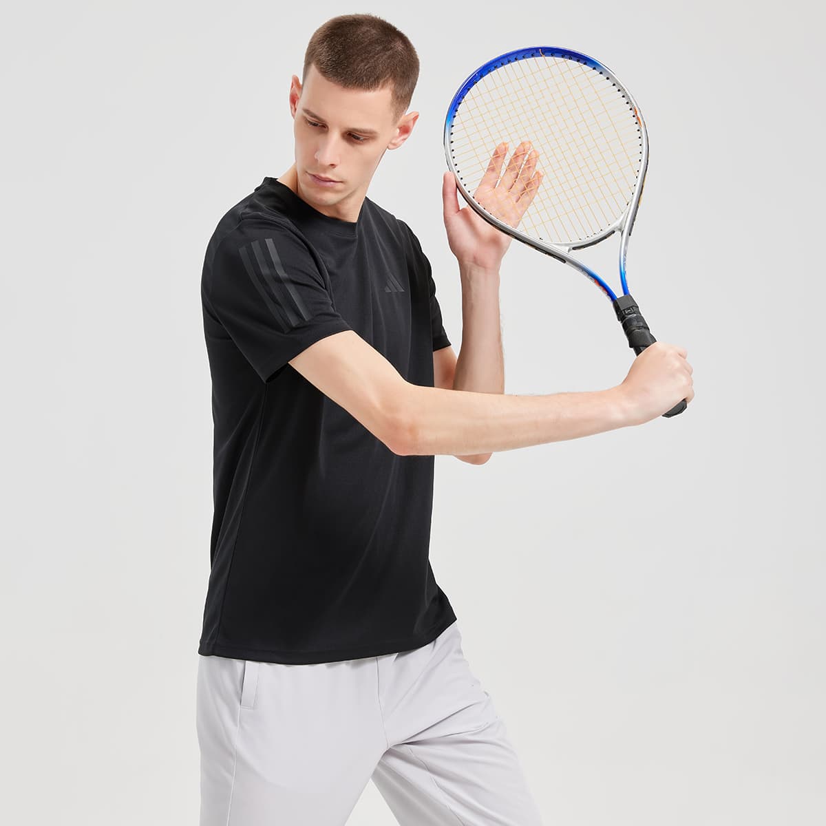 Adidas Short Sleeved T Shirts Black