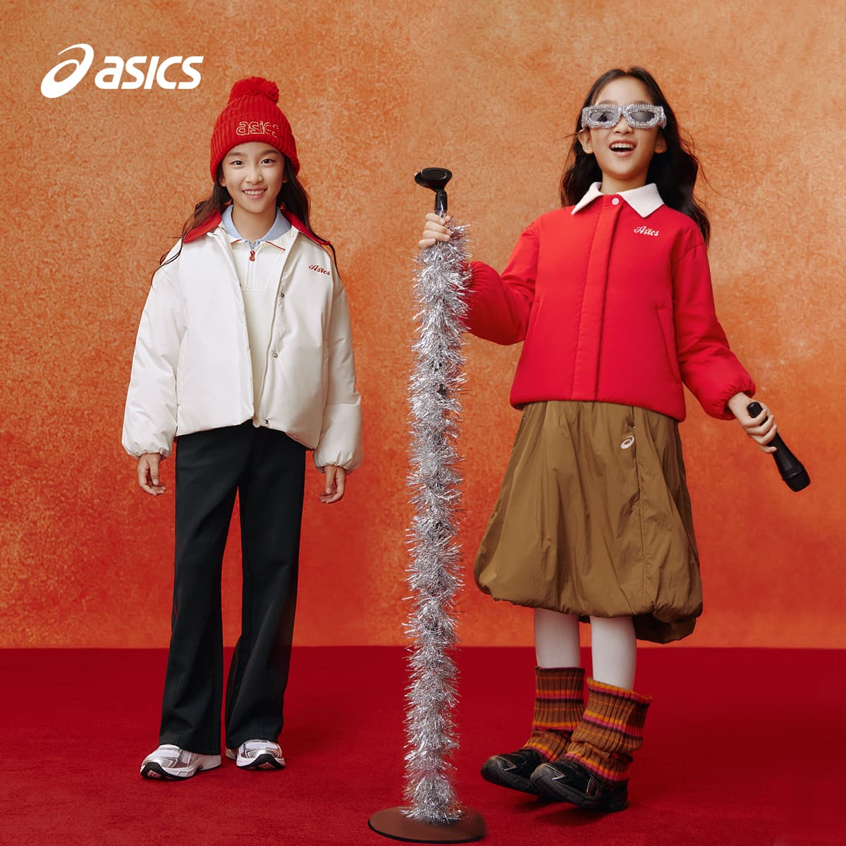 ASICS Padded Jackets Lapel Thickened