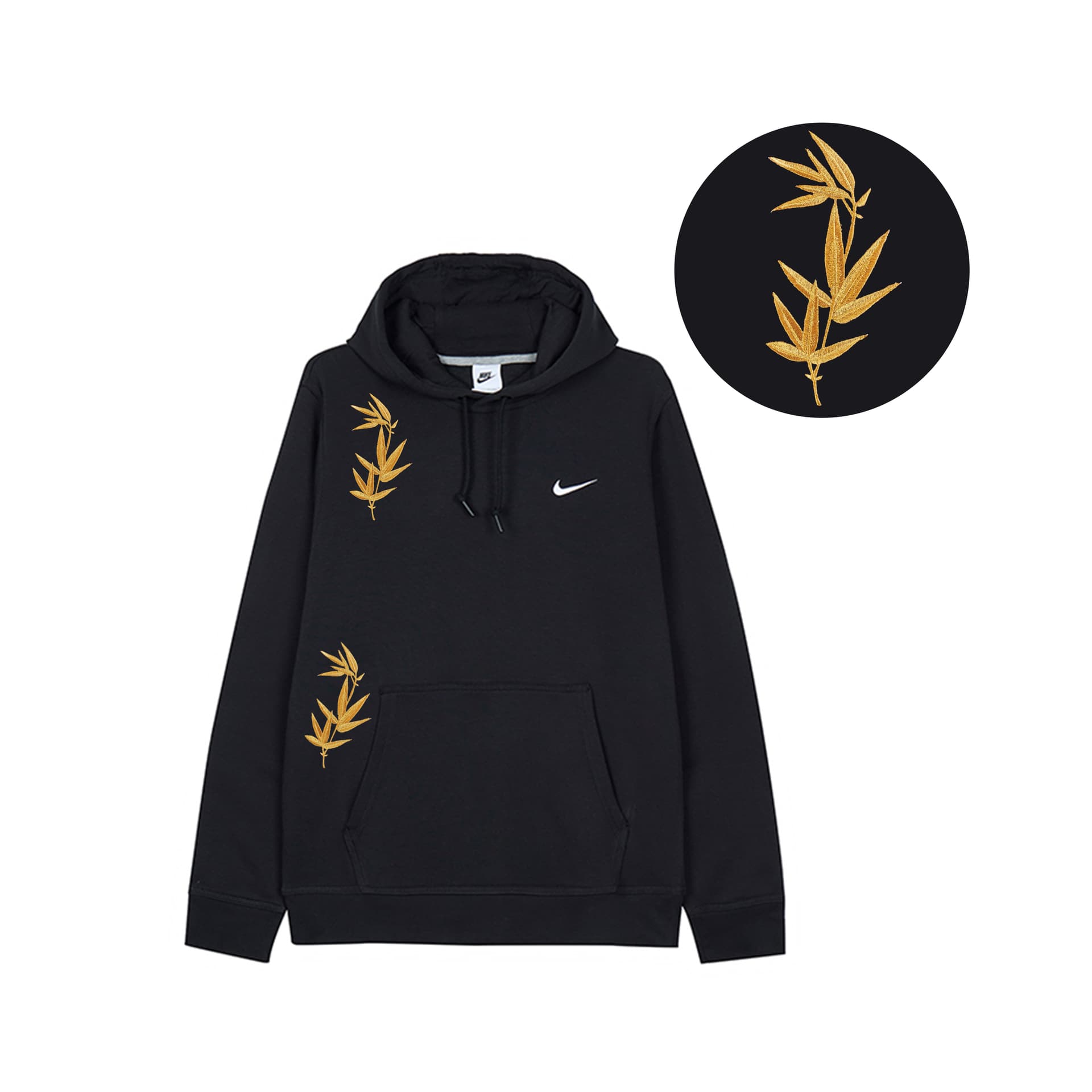 Nike Sweatshirts Black Hooded Moderate Regular