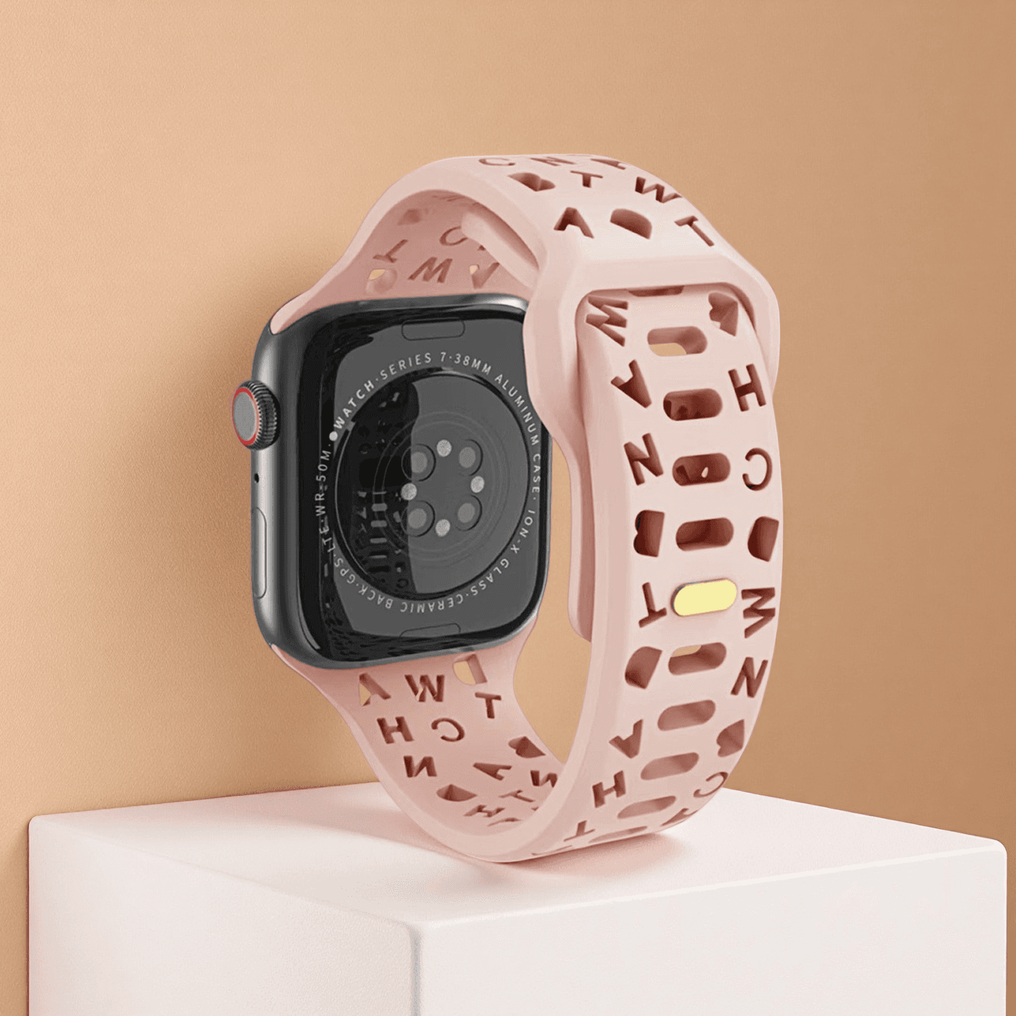 YIBIAOLIANGCAI Strap Apple Compatibility Silicone Material