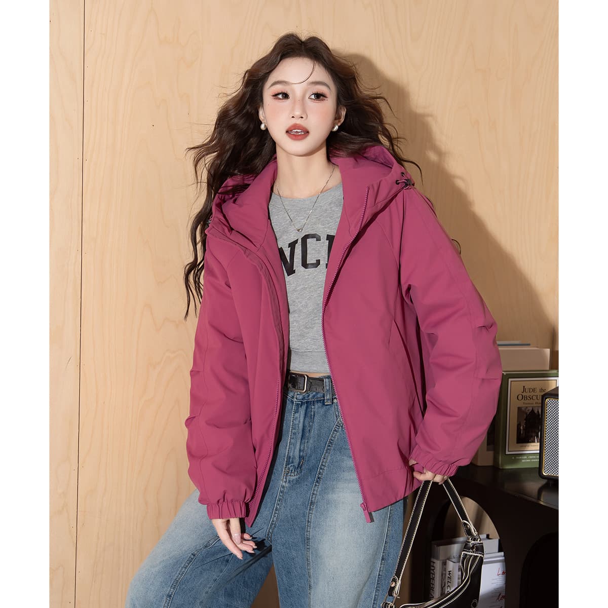 BALENO Down Jackets Hooded Moderate Straight Fit