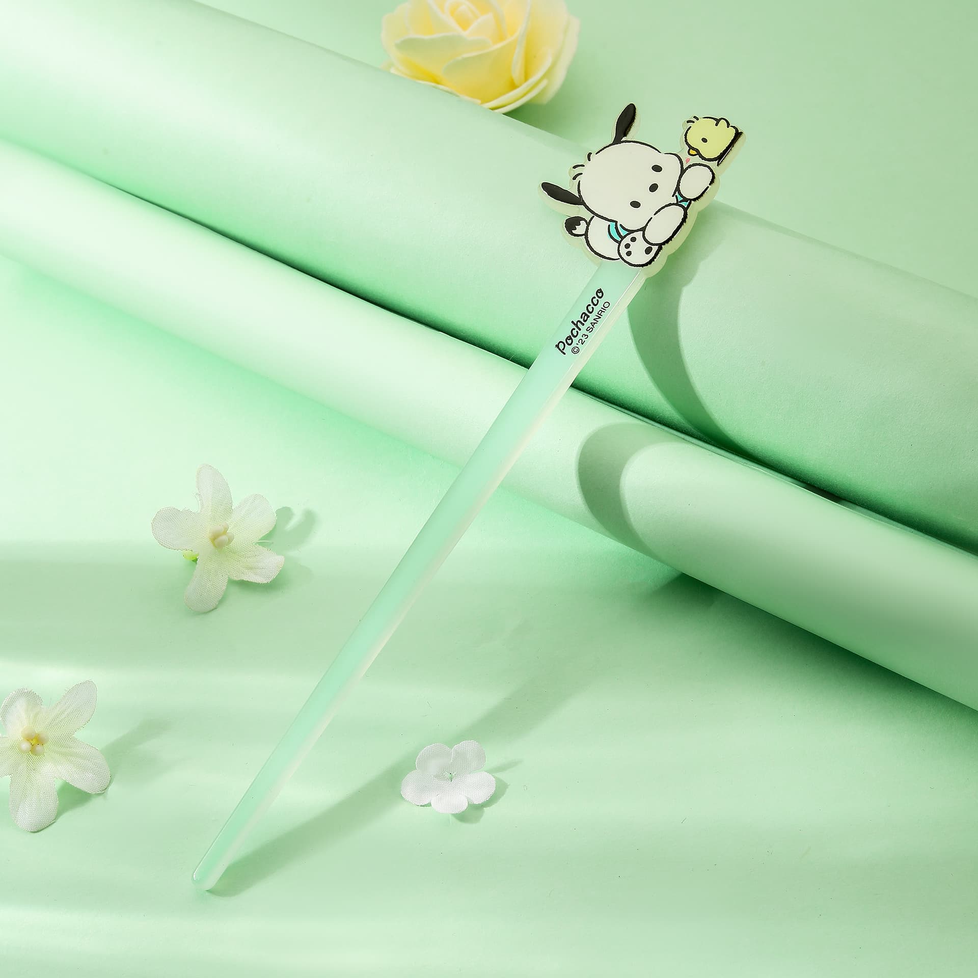 Sanrio Pochacco Hairpins Green
