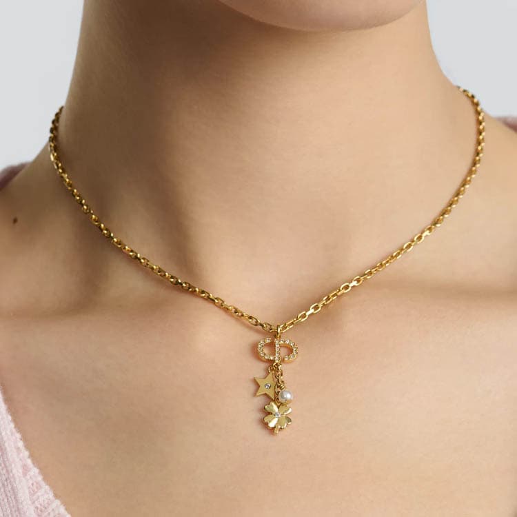 DIOR Metal Necklaces Gold