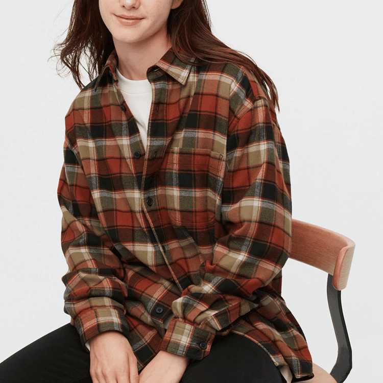 UNIQLO Shirt Dark Orange
