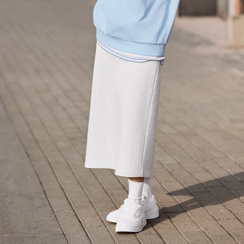Li Ning Sports Collection Knit Long Skirt Forest Gray Stone