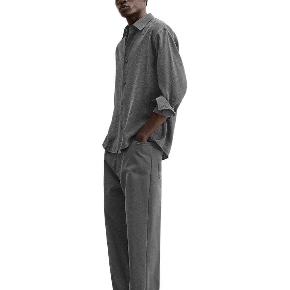 ZARA Shirts Light Gray Lapel Moderate Other