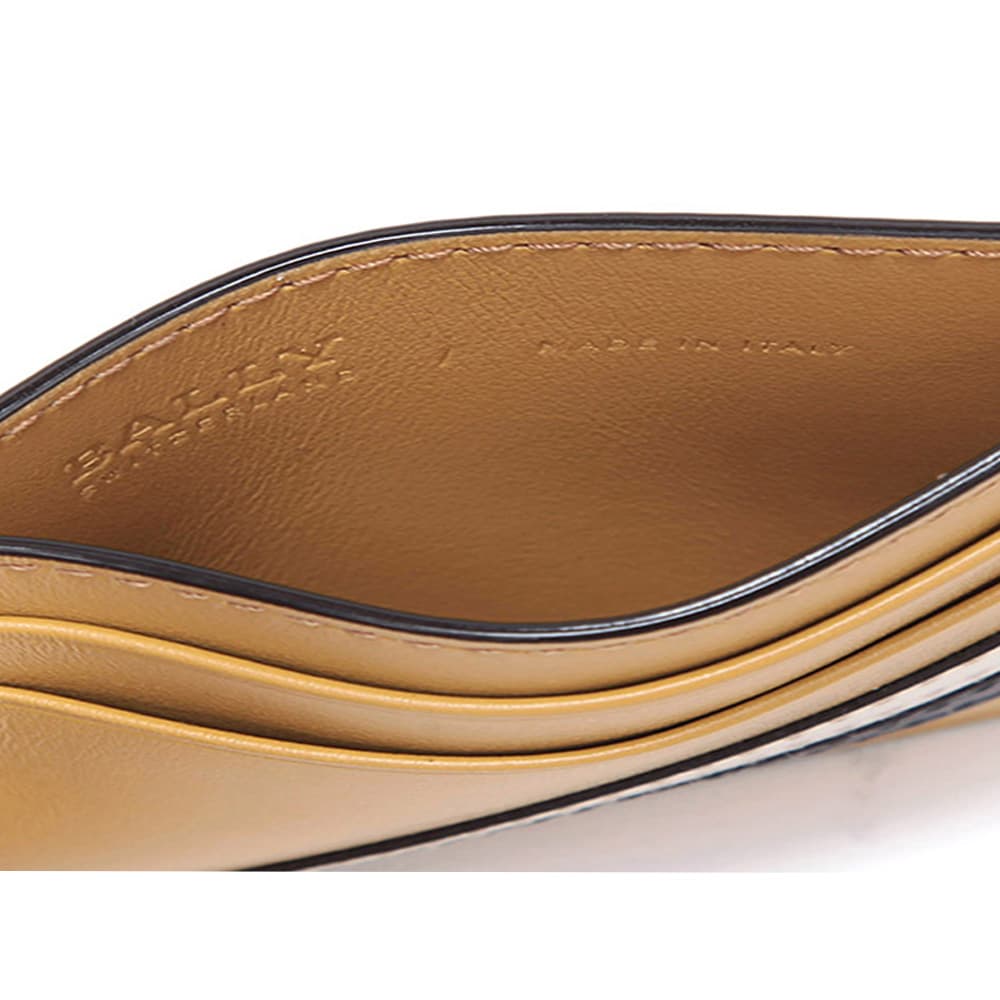 BALLY Stripes Card Holder Card Holder Golden Sand