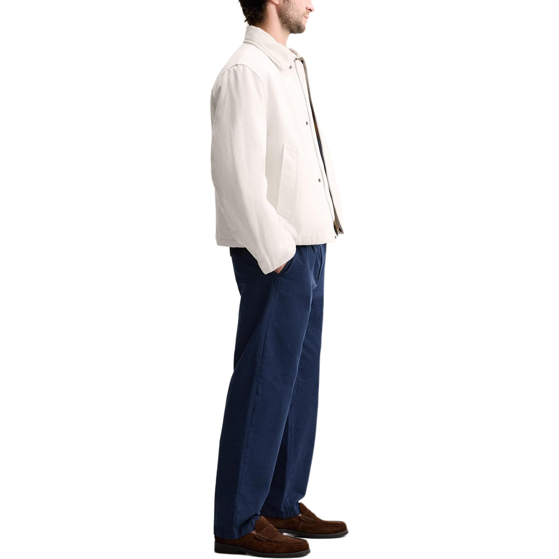 ZARA Jackets & Raw White