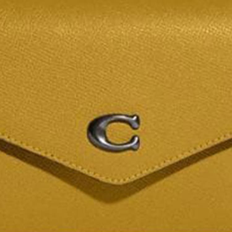 COACH Wyn Grain Crossbody Bag, Shoulder Bag Small Linen Yellow