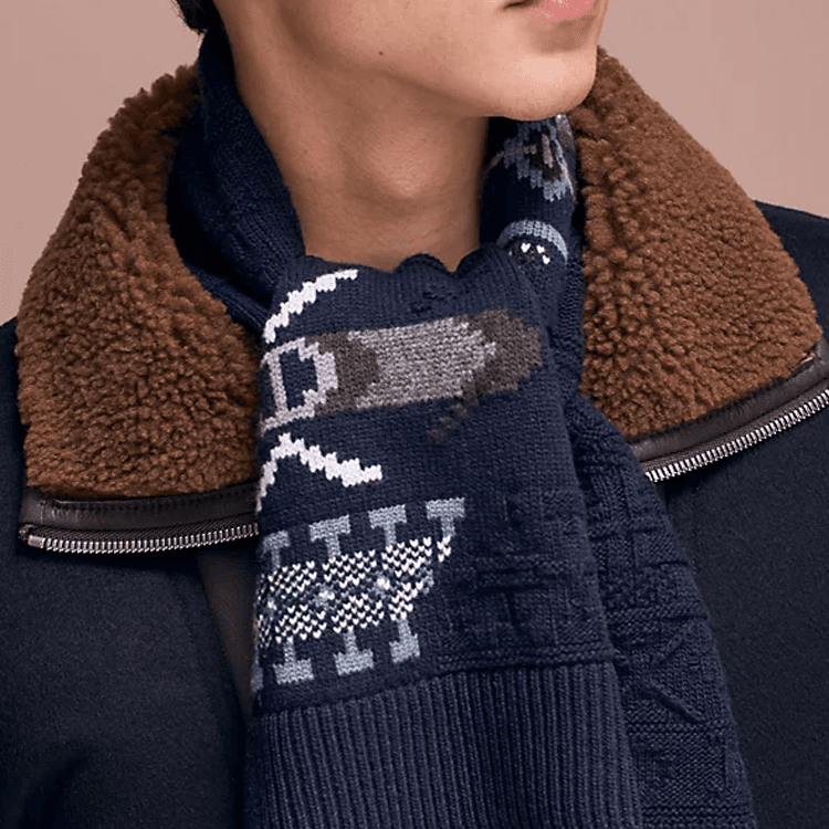 HERMES Knit Marine Blue