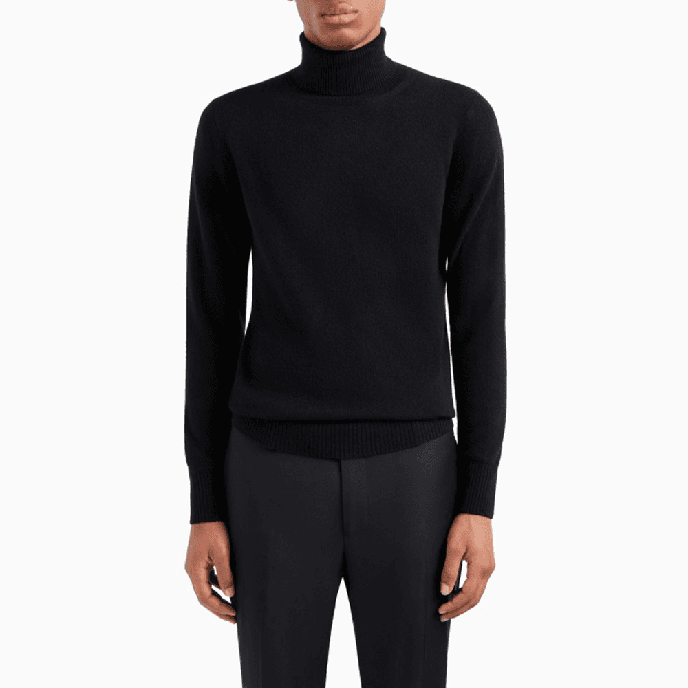 EMPORIO ARMANI Virgin wool Regular fit Mock neck Jumper