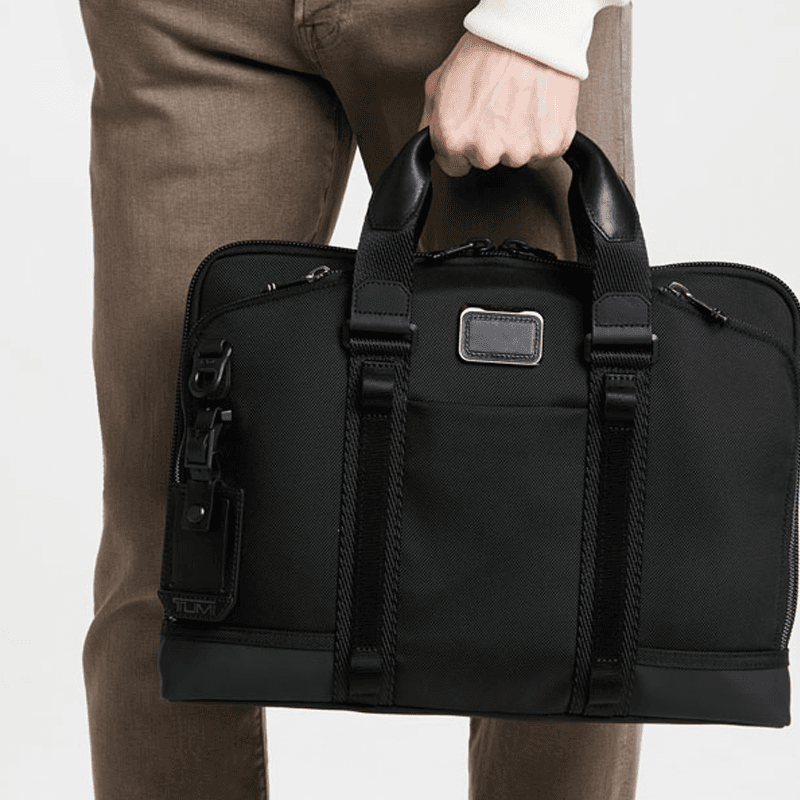 TUMI Alpha Bravo Ballistic Nylon With Laptop Bags Briefcases Black