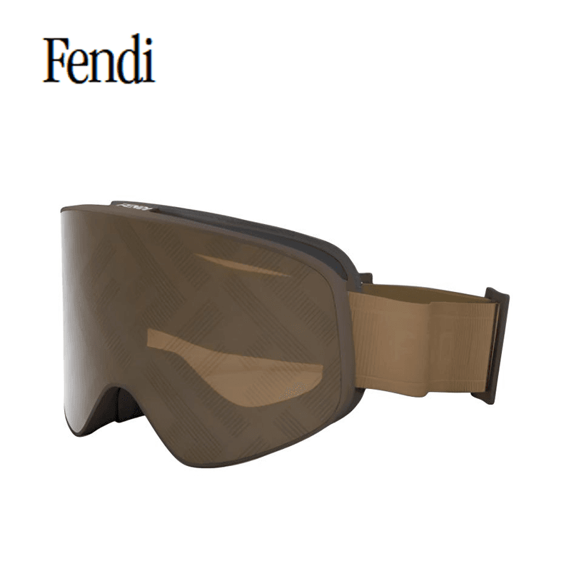 FENDI FE40152U48G Brown Windproof Ski Goggles