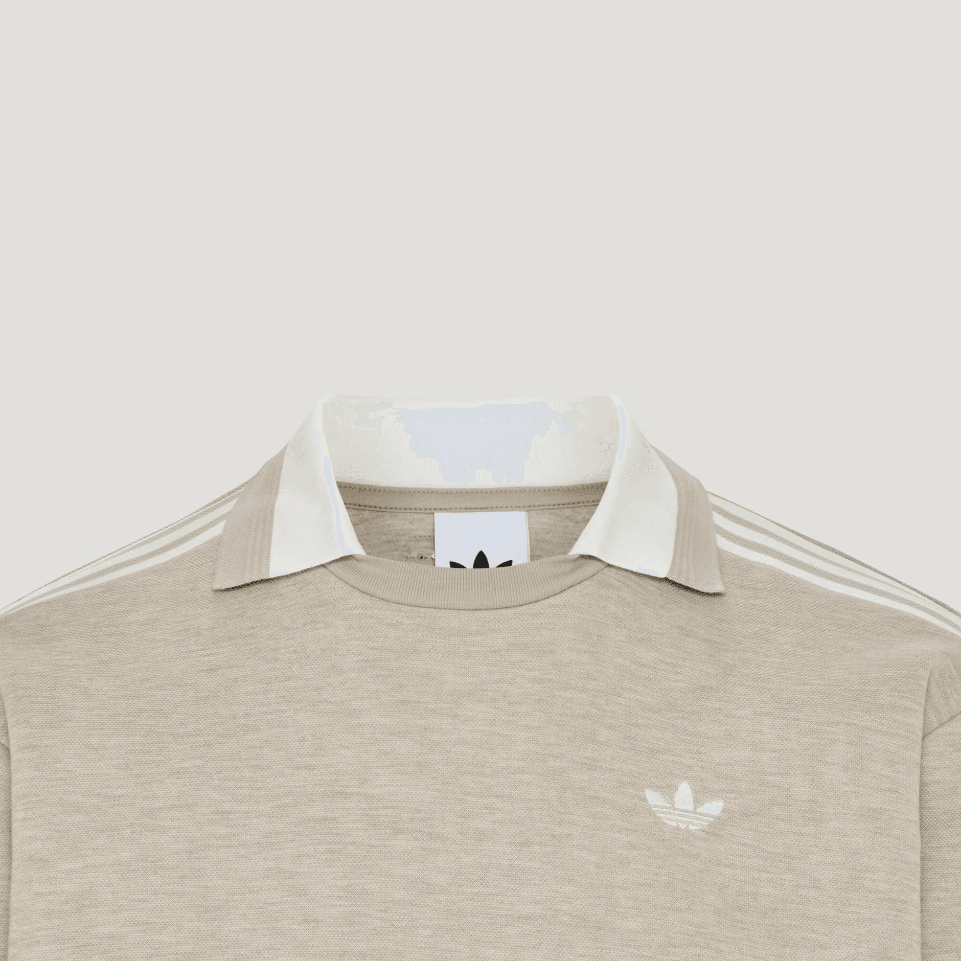 Adidas Originals RUGBY Polo Shirts Taupe Lapel Moderate