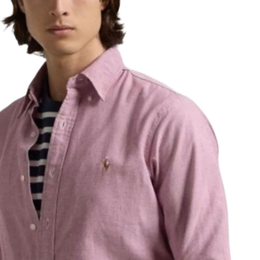 Polo Ralph Lauren Shirts Pink Lapel Moderate