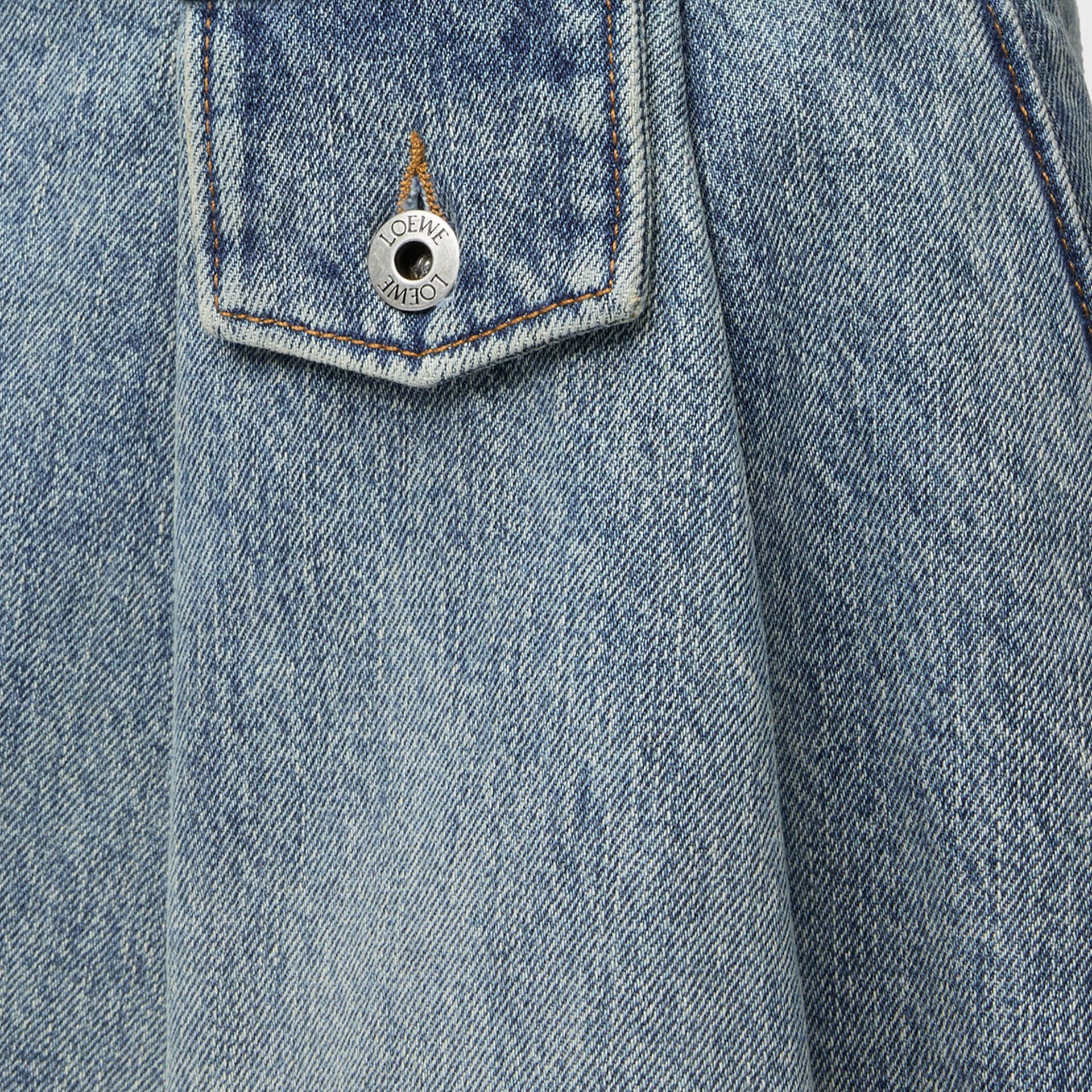 Loewe pleated denim skirt