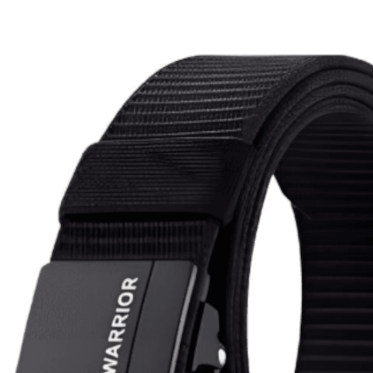 Warrior Canvas Woven Belt Black Width 3.8cm
