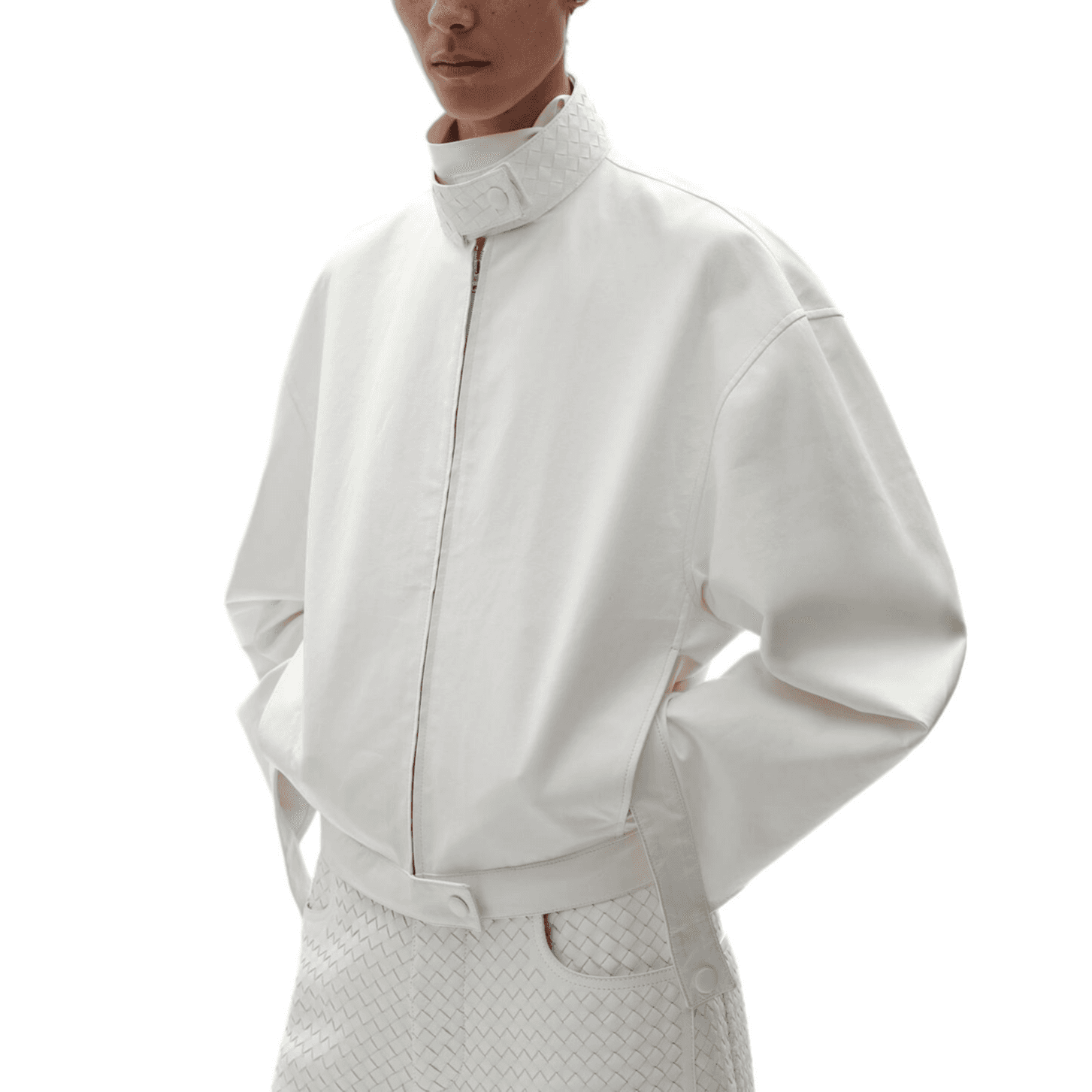 Bottega Veneta Jackets White Turtleneck Moderate Other