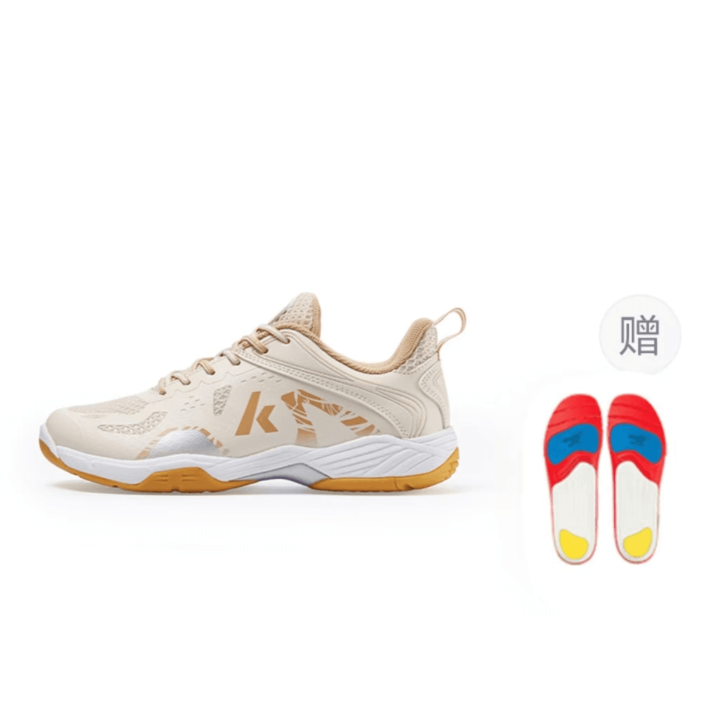 Kawasaki Glory Series Ice Cream Breathable Impact Badminton Vanilla Yellow+HighRebound Shock Absorbers Insoles