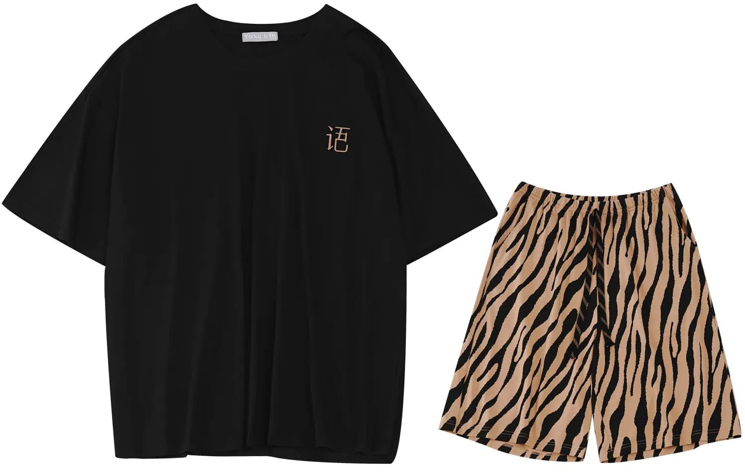 Same Language Pajama Sets UltraSoft × Cool × Sleep Aid Khaki Black