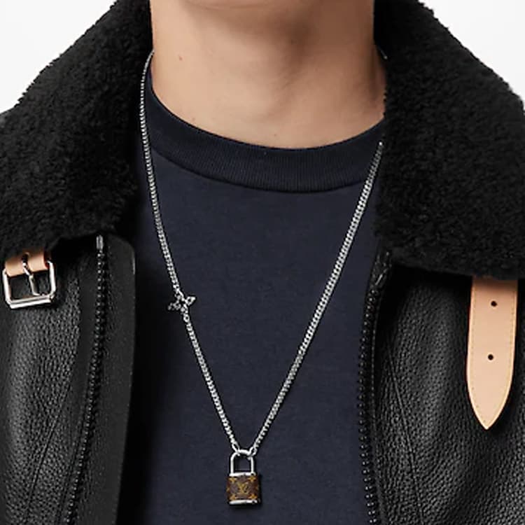 LOUIS VUITTON MONOGRAM LOCK Charms / Pendants Men Silver