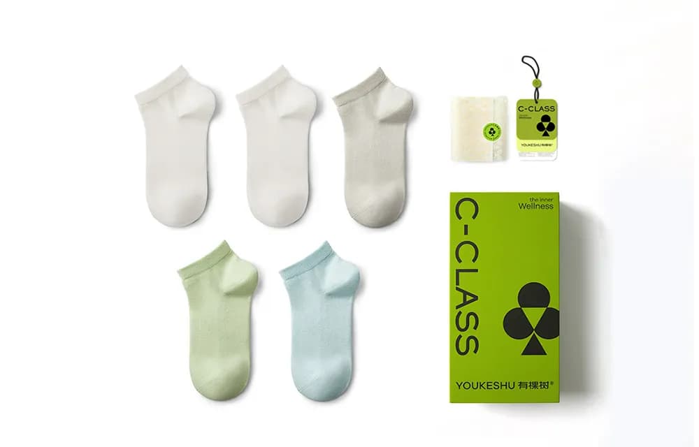 YOUKESHU Gift Box 5 Pack 5 Pack (Light Gray+Raw White+Raw White+Matcha Green+Mist Blue)