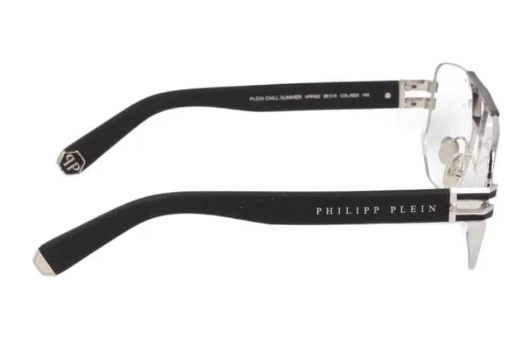 PHILIPP PLEIN Metal Irregular Shape Eyeglass Frames Black