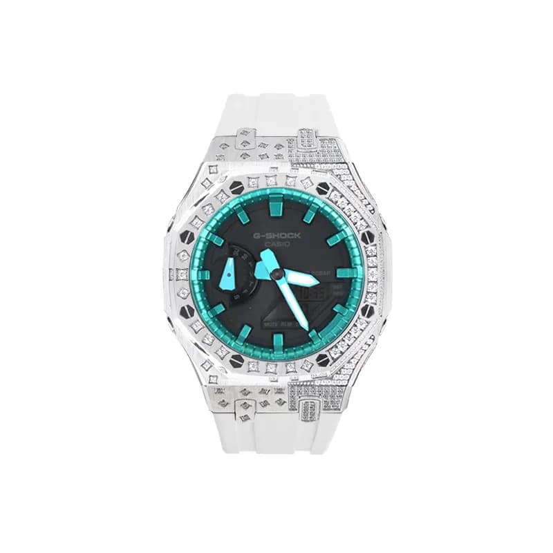 CASIO Custom Collection Quartz Movement Watch Black Dial (ЗелёныйСеребристыйБелый)