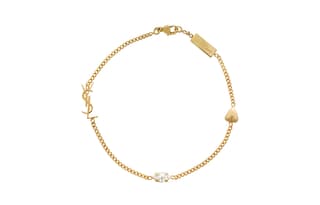 SAINT LAURENT Cassandre Heart Charm Bracelet