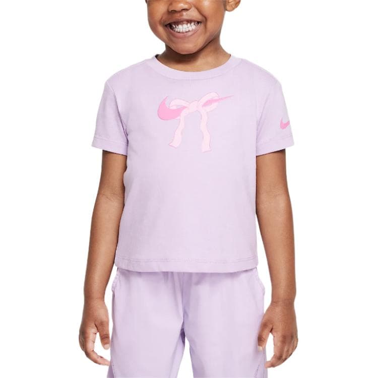 Nike Swoosh T Shirt Pink Purple Infant Pink Purple