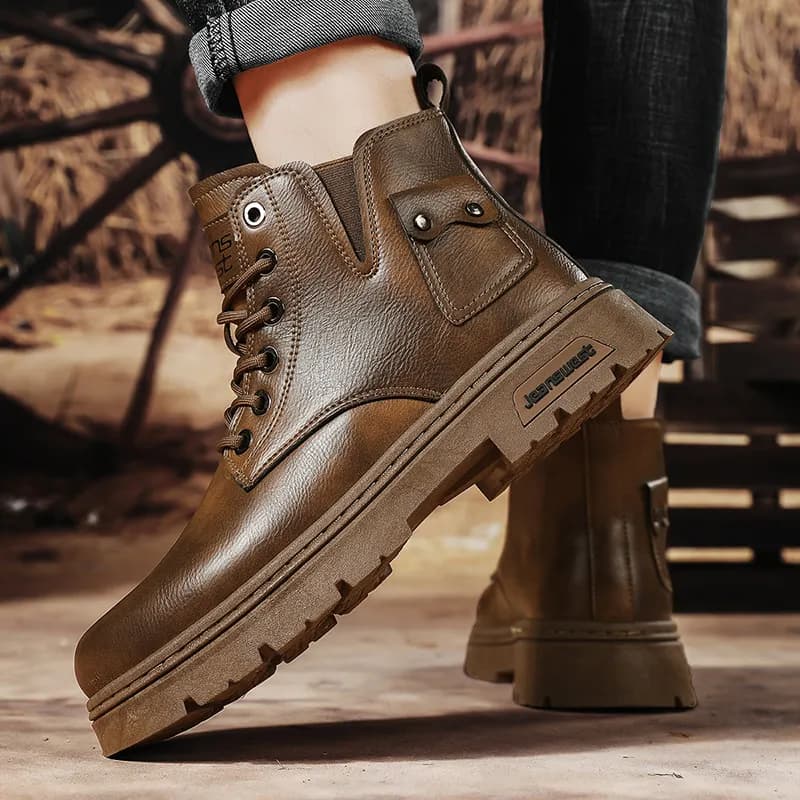 JEANSWEST Biker Tactical Outdoor Mountaineering Essentials Crew Martin Boot
