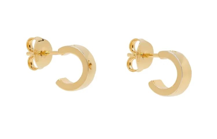 Maison Margiela Brass Stud Earrings Gold/Silver Gold